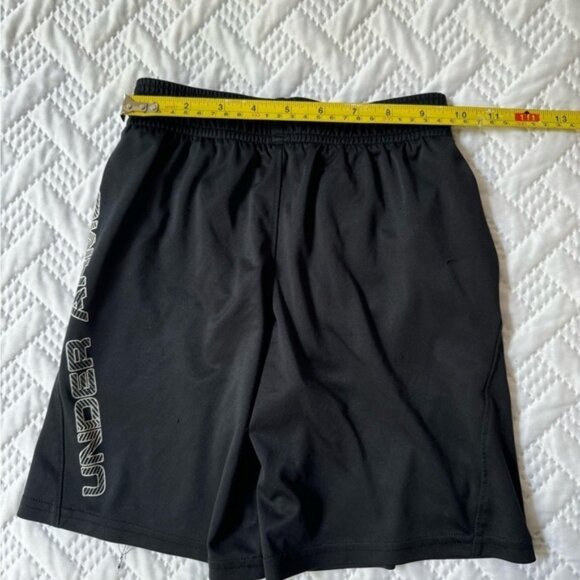 Under Armour Youth Boy XS Black White Activewear Athletic Drifit Shorts - Picture 3 of 8